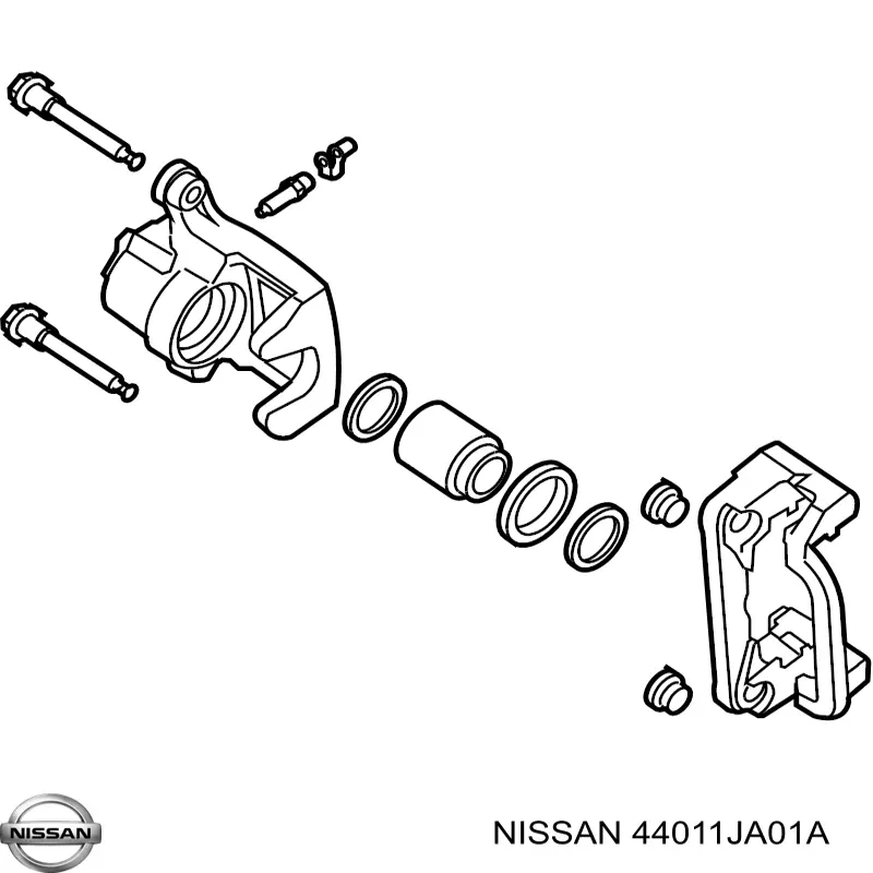 44011JA01A Nissan/Infiniti Супорт гальмівний задній лівий