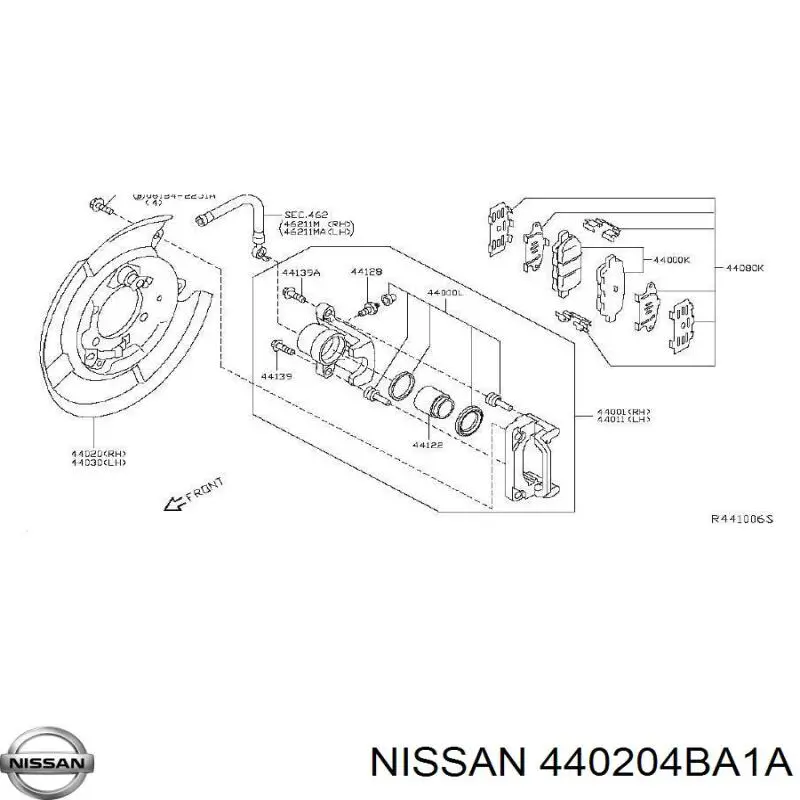  Захист гальмівного диска заднього, правого Nissan Rogue 