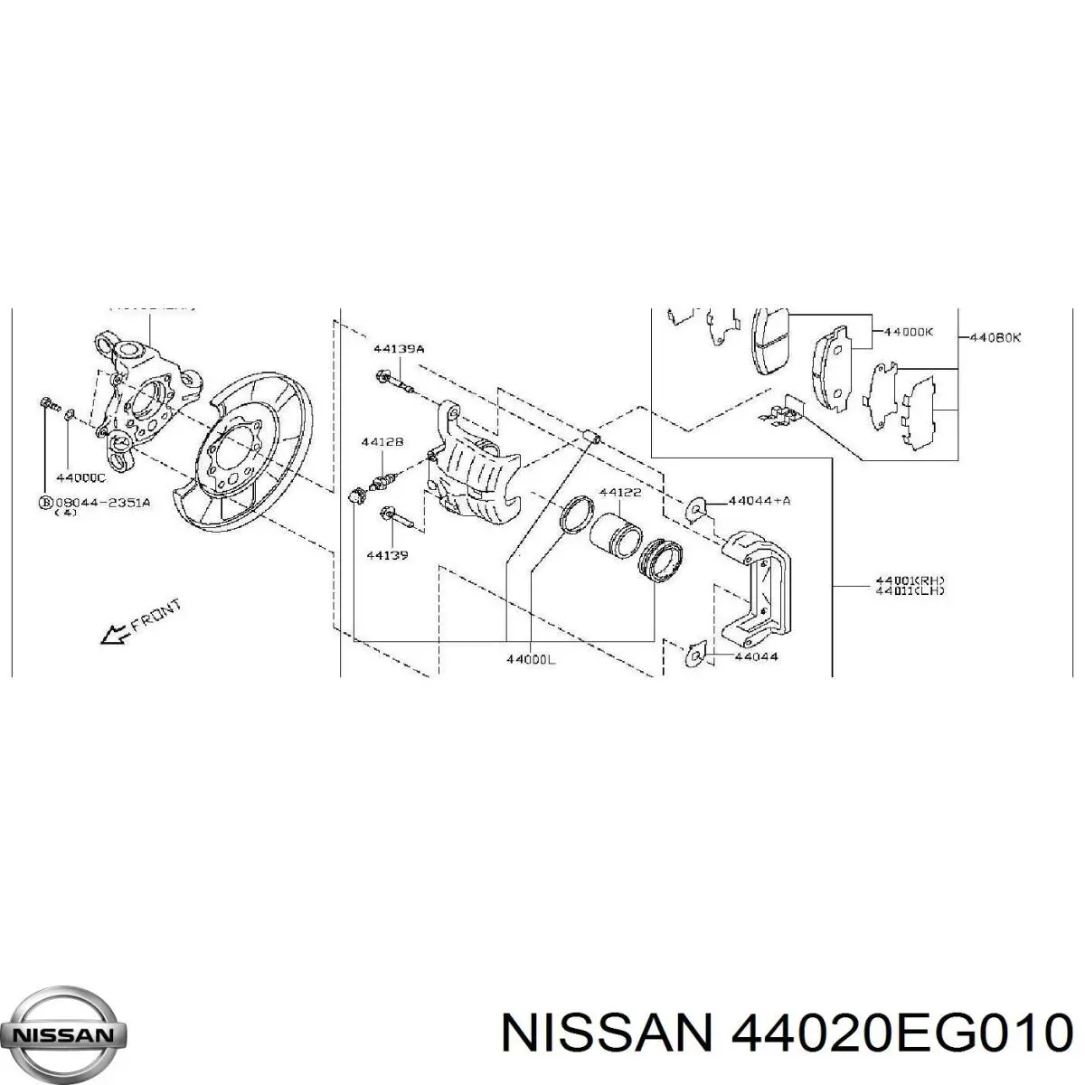 44020EG010 Nissan/Infiniti Диск опорний, заднього гальм. барабана, правий