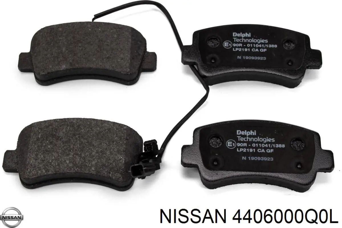Задні гальмівні колодки 4406000Q0L Nissan/Infiniti