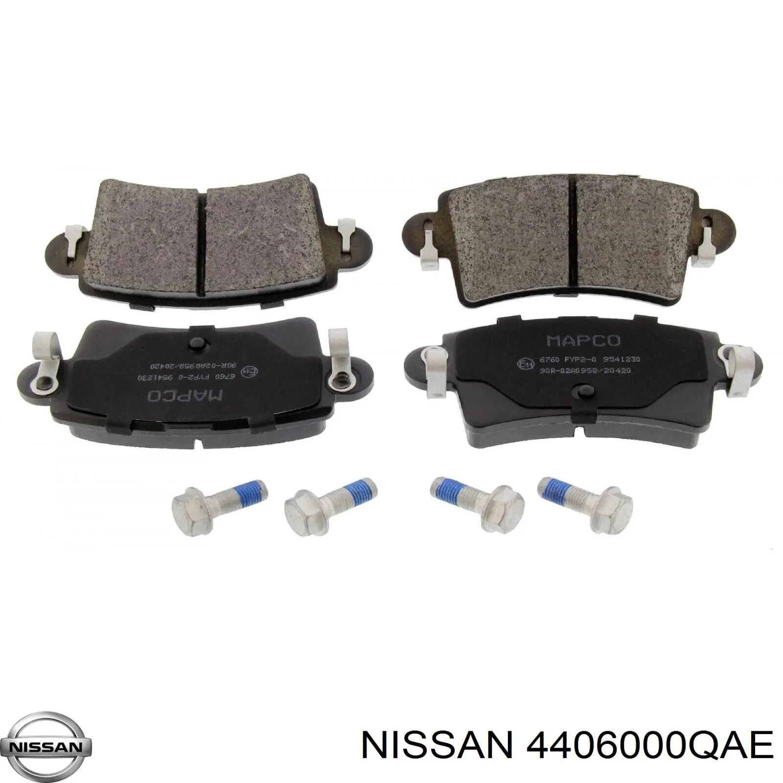 Колодки гальмові задні, дискові 4406000QAE Nissan