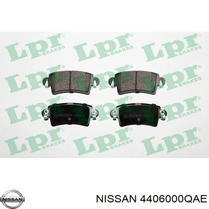 Задні гальмівні колодки 4406000QAE Nissan/Infiniti