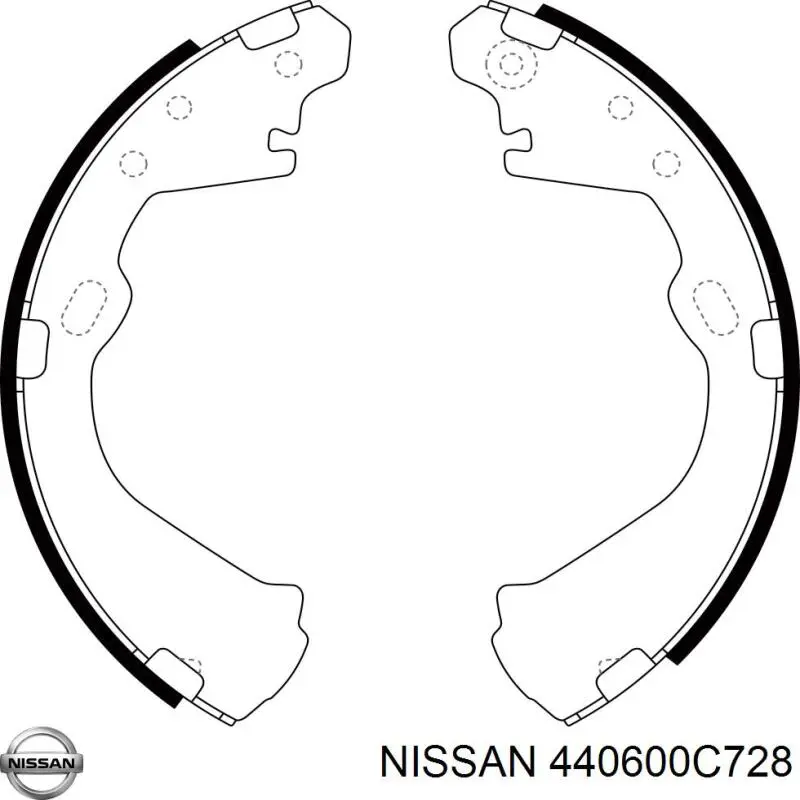 Колодки гальмові задні, барабанні 440600C728 Nissan