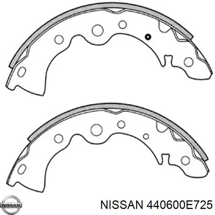 Колодки гальмові задні, барабанні 440600E725 Nissan