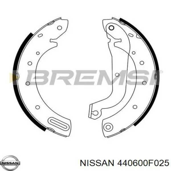 Колодки гальмові задні, барабанні 440600F025 Nissan