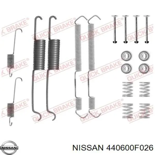 Купити 440600F026 Nissan/Infiniti Колодки гальмові задні, барабанні