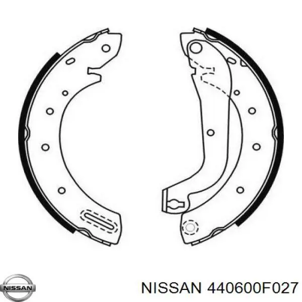 440600F027 Nissan колодки гальмові задні, барабанні
