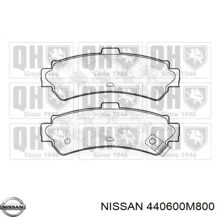 440600M800 Nissan колодки гальмові задні, дискові