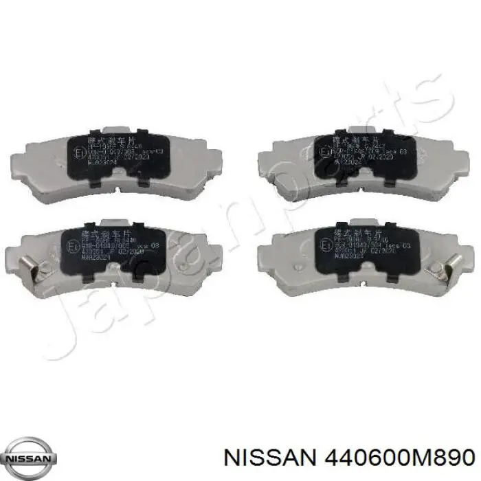 Задні гальмівні колодки Nissan/Infiniti 440600M890 ціна, від 10.40 USD