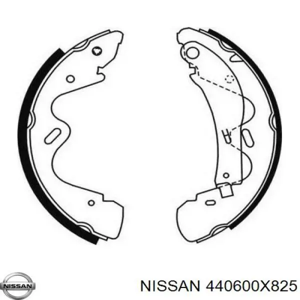 Колодки гальмові задні, барабанні 440600X825 Nissan