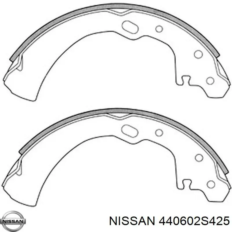 440602S425 Nissan колодки гальмові задні, барабанні