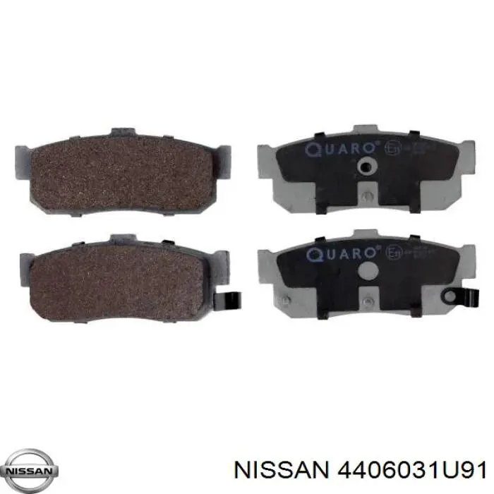 Задні гальмівні колодки Nissan/Infiniti 4406031U91 ціна, від 15.62 USD