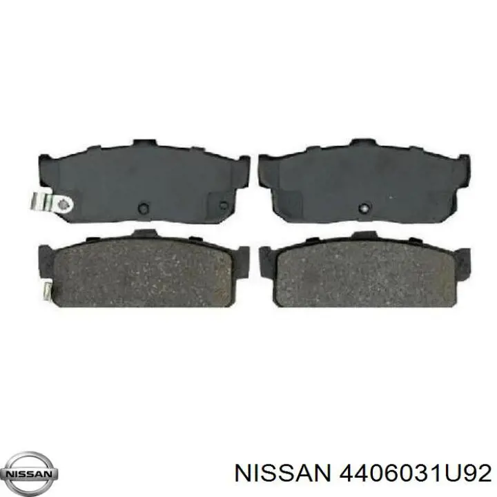 Колодки гальмові задні, дискові 4406031U92 Nissan