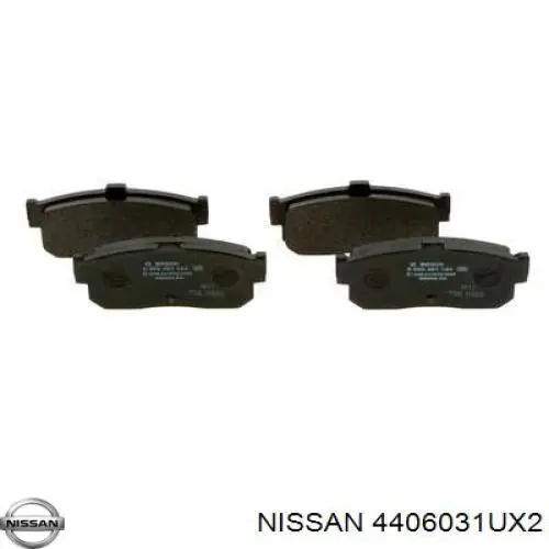 4406031UX2 Nissan колодки гальмові задні, дискові