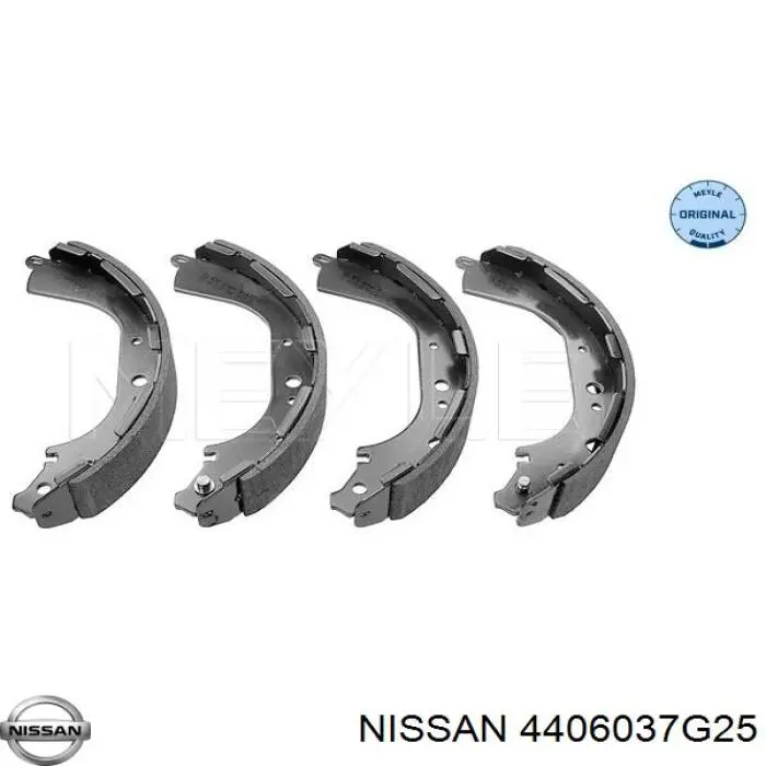 Купити 4406037G25 Nissan/Infiniti Колодки гальмові задні, барабанні