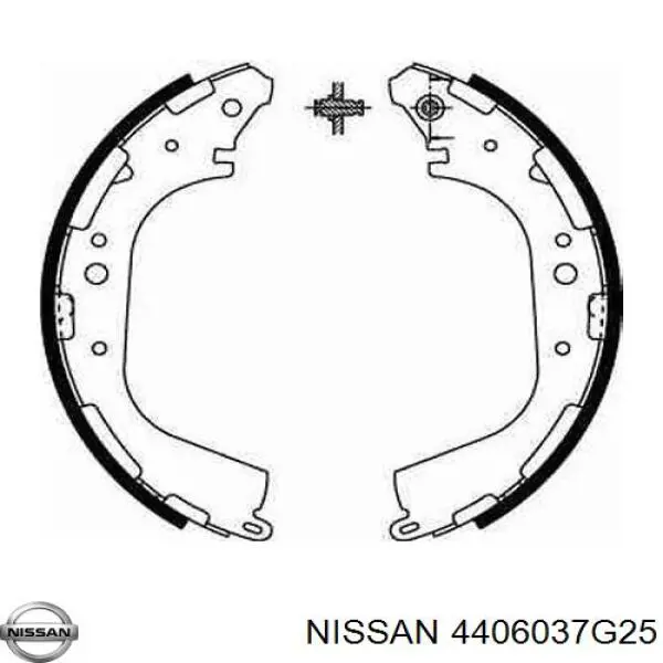 4406037G25 Nissan колодки гальмові задні, барабанні