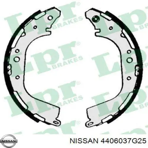 Колодки гальмові задні, барабанні Nissan/Infiniti 4406037G25 ціна, від 35.06 USD