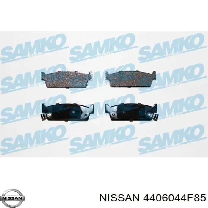 4406044F85 Nissan/Infiniti Колодки гальмівні задні, дискові