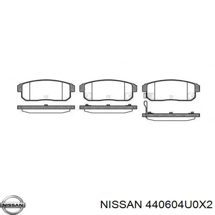 Задні гальмівні колодки Nissan/Infiniti 440604U0X2 ціна, від 14.18 USD