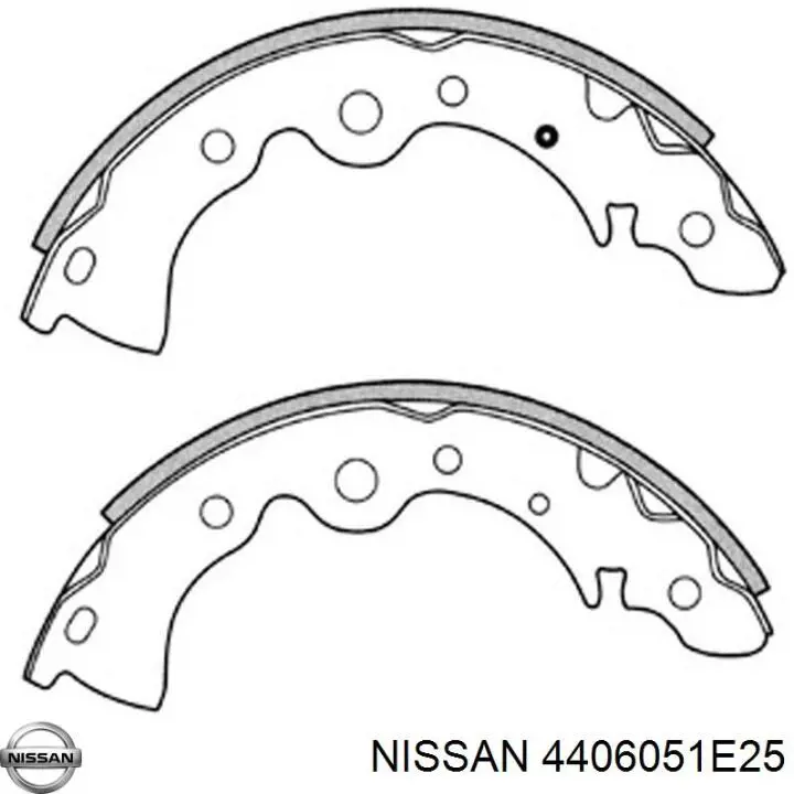 Колодки гальмові задні, барабанні 4406051E25 Nissan