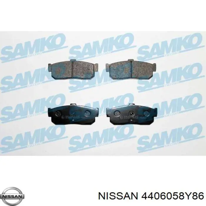 Колодки гальмові задні, дискові 4406058Y86 Nissan