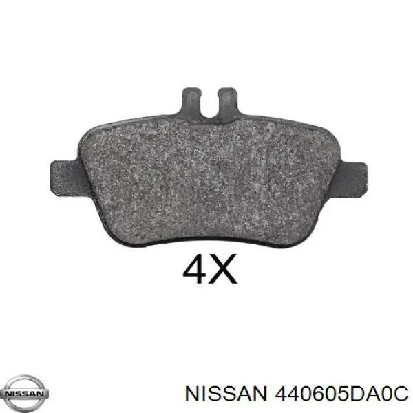 Задні гальмівні колодки Nissan/Infiniti 440605DA0C ціна, від 27.04 USD