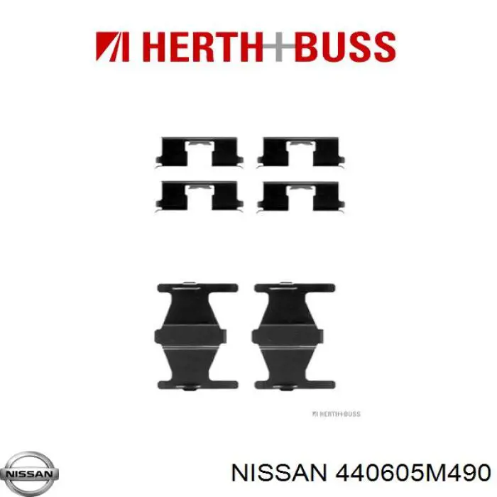440605M490 Nissan/Infiniti Колодки гальмівні задні, дискові
