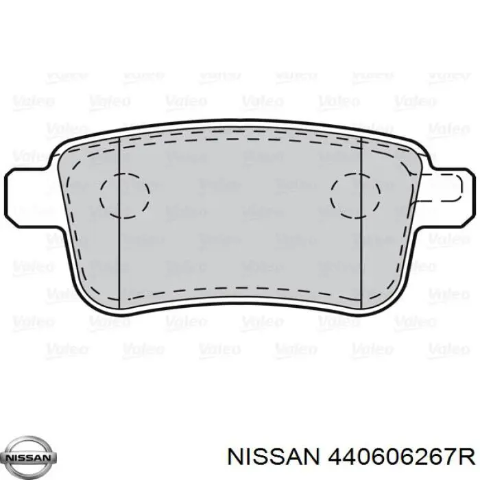 Задні гальмівні колодки 440606267R Nissan/Infiniti