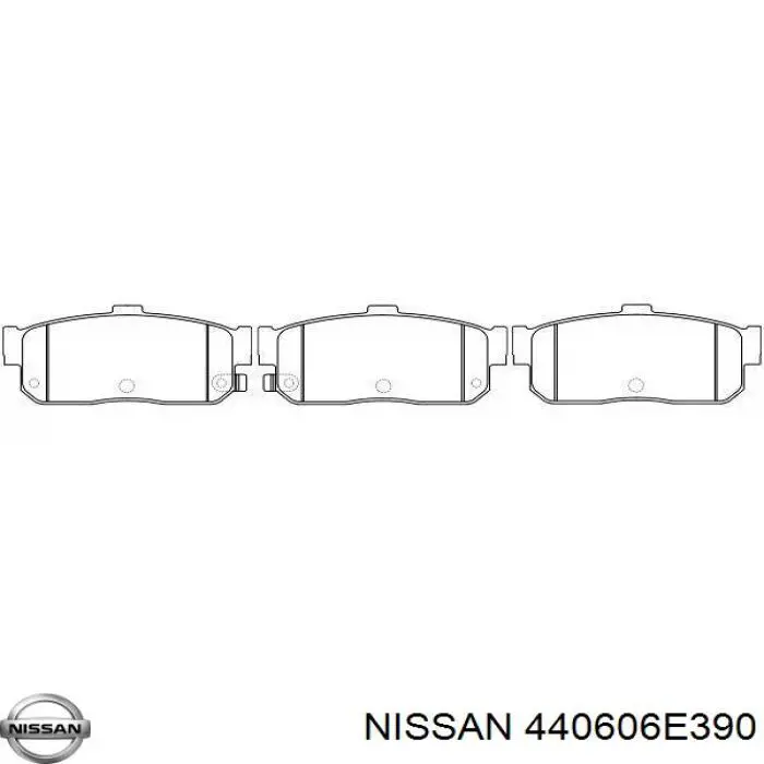 440606E390 Nissan колодки гальмові задні, дискові