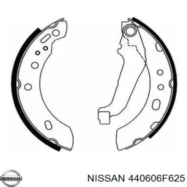 Колодки гальмові задні, барабанні Nissan/Infiniti 440606F625 ціна, від 17.10 USD