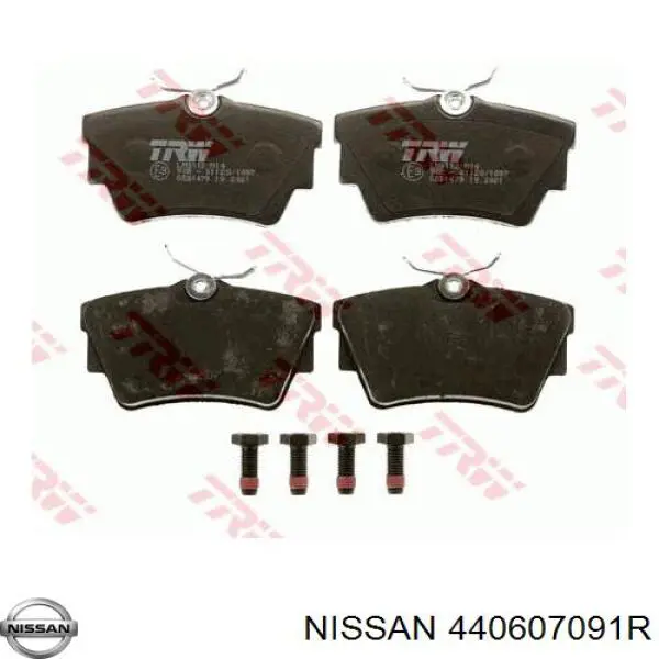 Задні гальмівні колодки 440607091R Nissan/Infiniti