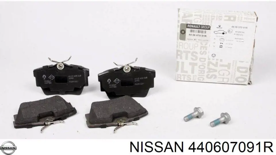 440607091R Nissan колодки гальмові задні, дискові