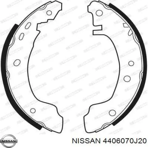 Колодки гальмові задні, барабанні Nissan/Infiniti 4406070J20 ціна, від 16.88 USD