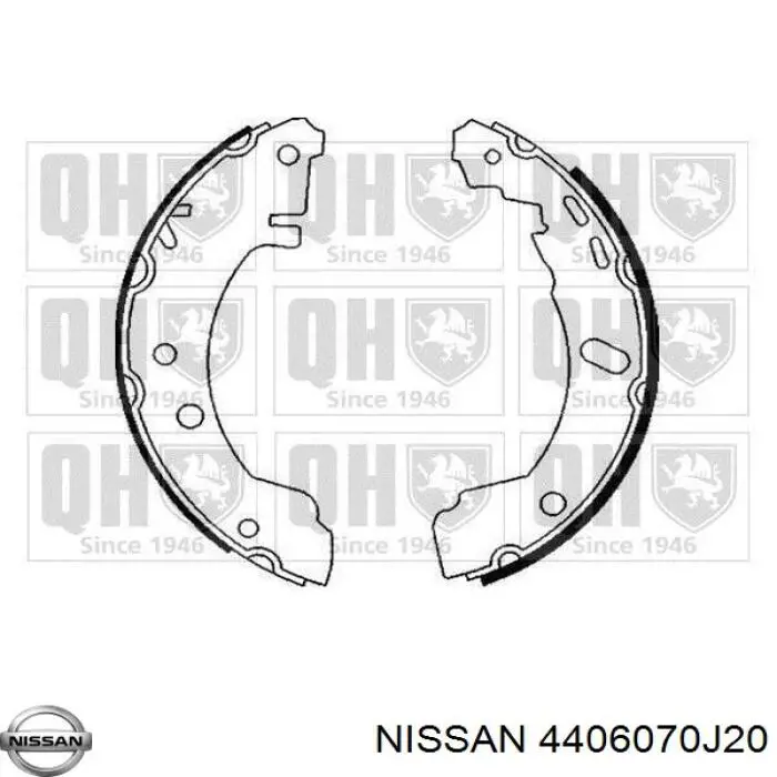 Купити 4406070J20 Nissan/Infiniti Колодки гальмові задні, барабанні