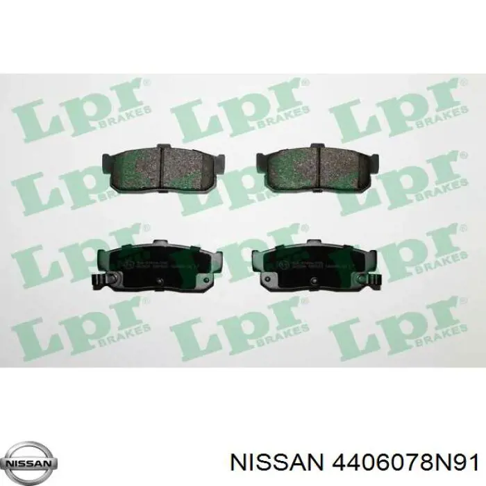 Колодки гальмові задні, дискові 4406078N91 Nissan