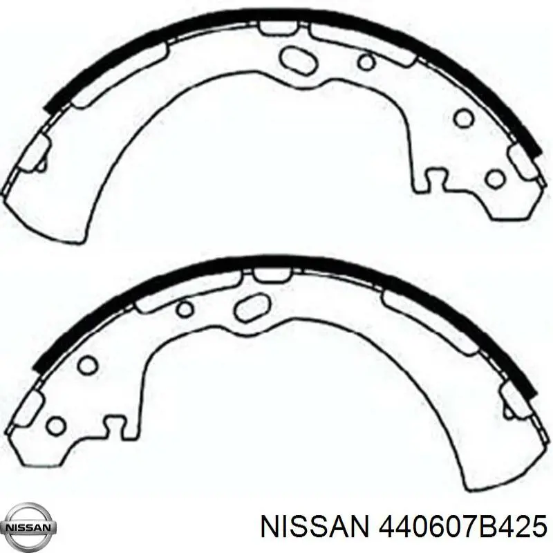 Колодки гальмові задні, барабанні Nissan/Infiniti 440607B425 ціна, від 28.75 USD