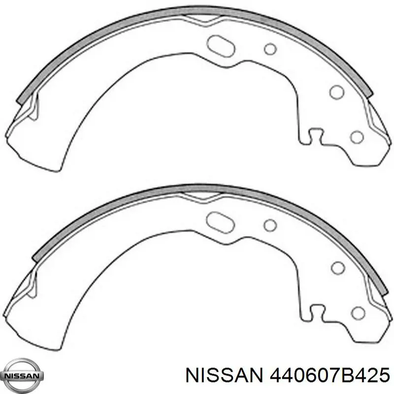 Купити 440607B425 Nissan/Infiniti Колодки гальмові задні, барабанні