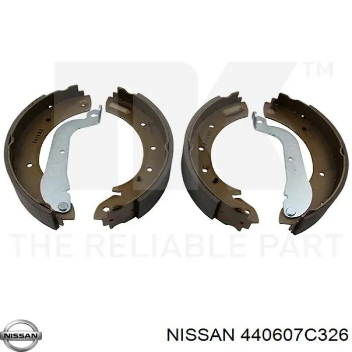 440607C326 Nissan/Infiniti Колодки гальмівні задні, барабанні