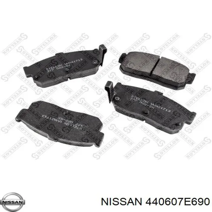 440607E690 Nissan колодки гальмові задні, дискові