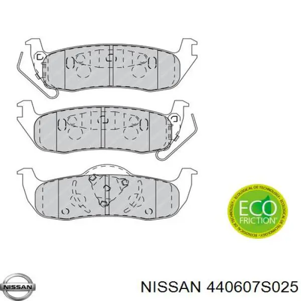 Задні гальмівні колодки Nissan/Infiniti 440607S025 ціна, від 23.52 USD