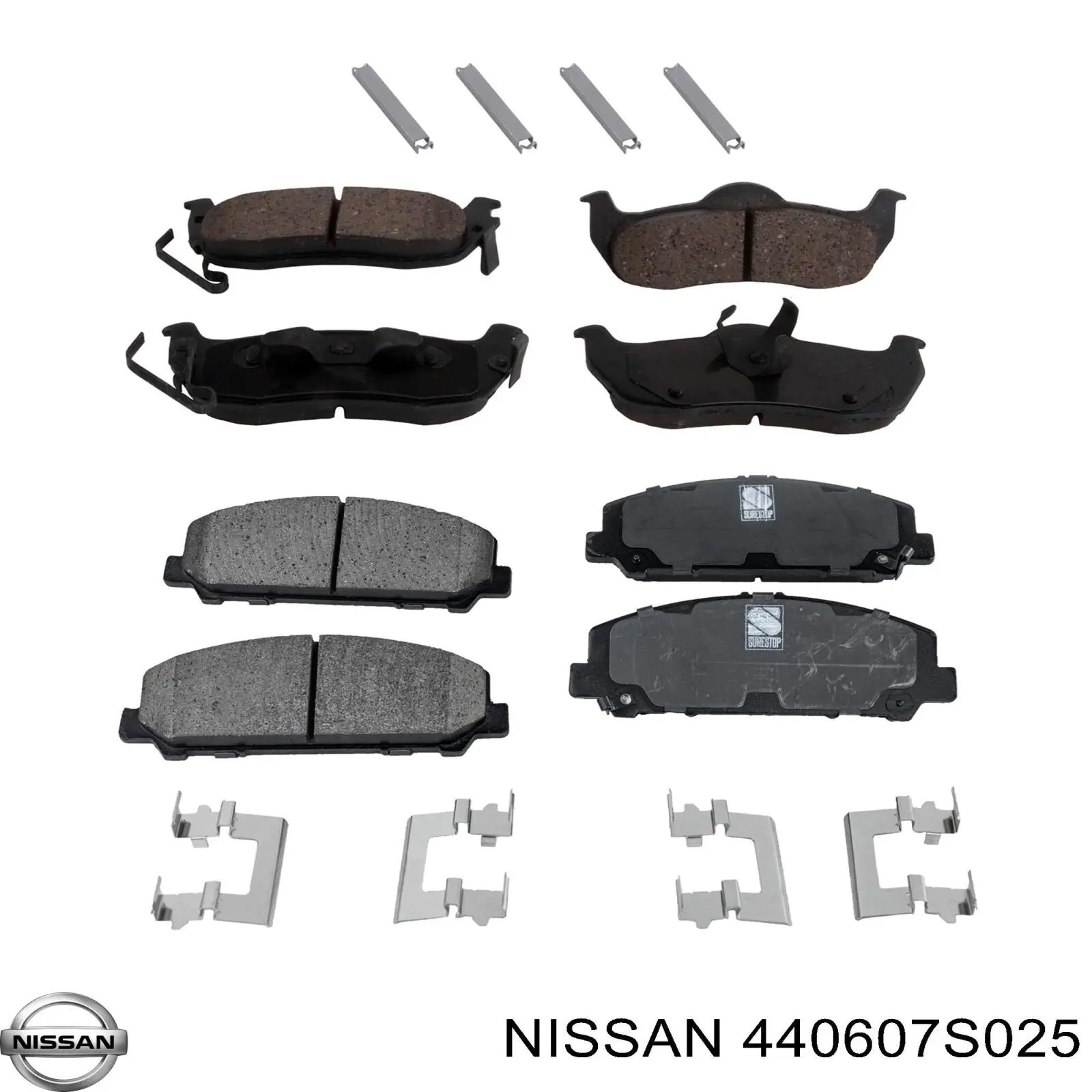 Колодки гальмові задні, дискові 440607S025 Nissan