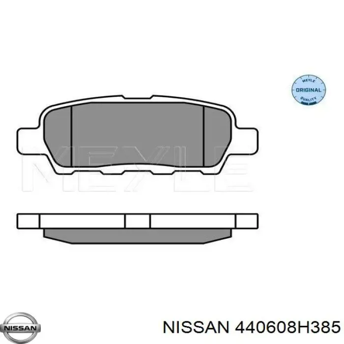 Колодки гальмові задні, дискові 440608H385 Nissan