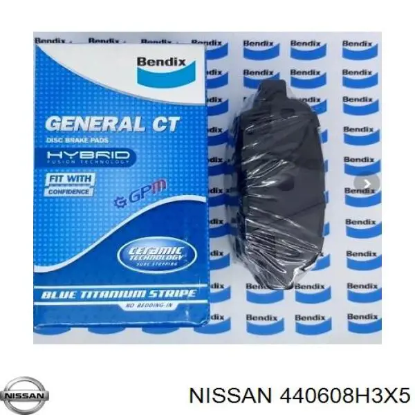 Задні гальмівні колодки Nissan/Infiniti 440608H3X5 ціна, від 23.75 USD