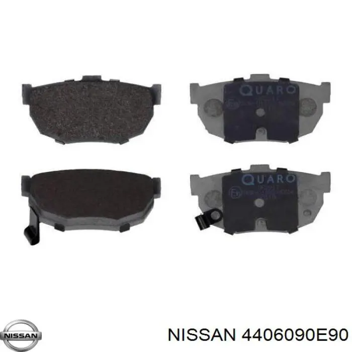 Колодки гальмові задні, дискові 4406090E90 Nissan