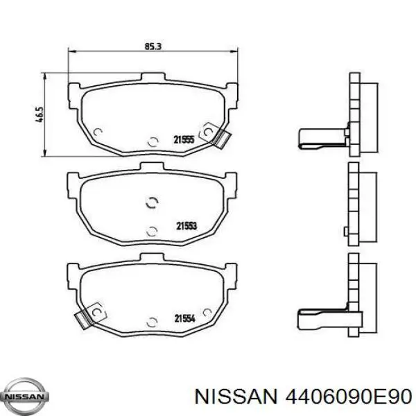 Задні гальмівні колодки Nissan/Infiniti 4406090E90 ціна, від 13.34 USD