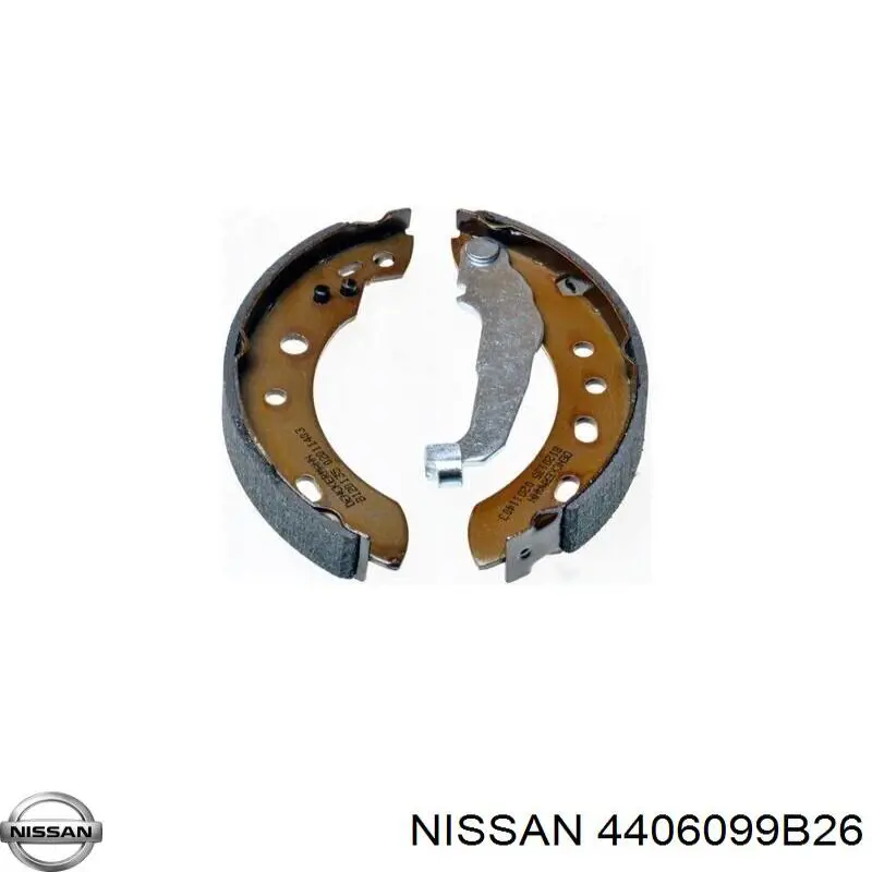 Купити 4406099B26 Nissan/Infiniti Колодки гальмові задні, барабанні
