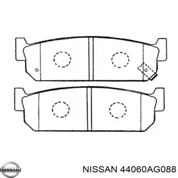 Колодки гальмові задні, дискові 44060AG088 Nissan