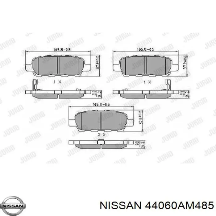 Купити 44060AM485 Nissan/Infiniti Задні колодки