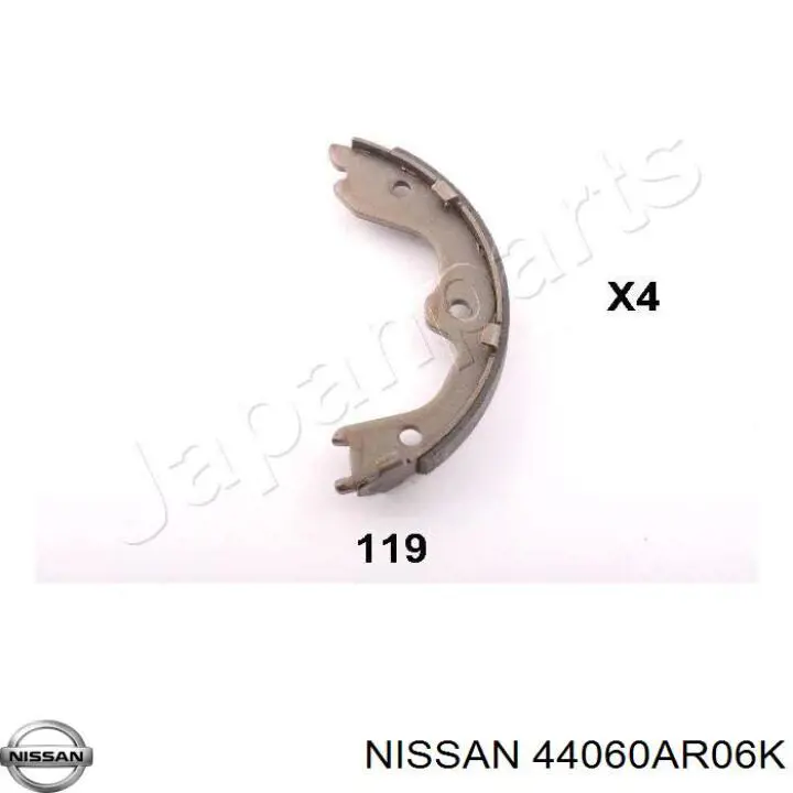 Купити 44060AR06K Nissan/Infiniti Гальмівні колодки гальма стоянки