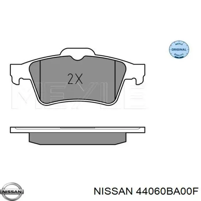Купити 44060BA00F Nissan/Infiniti Задні колодки